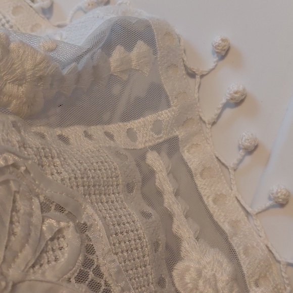 Soft Surroundings Cream Sheer Embroidered Cami - Picture 3 of 3